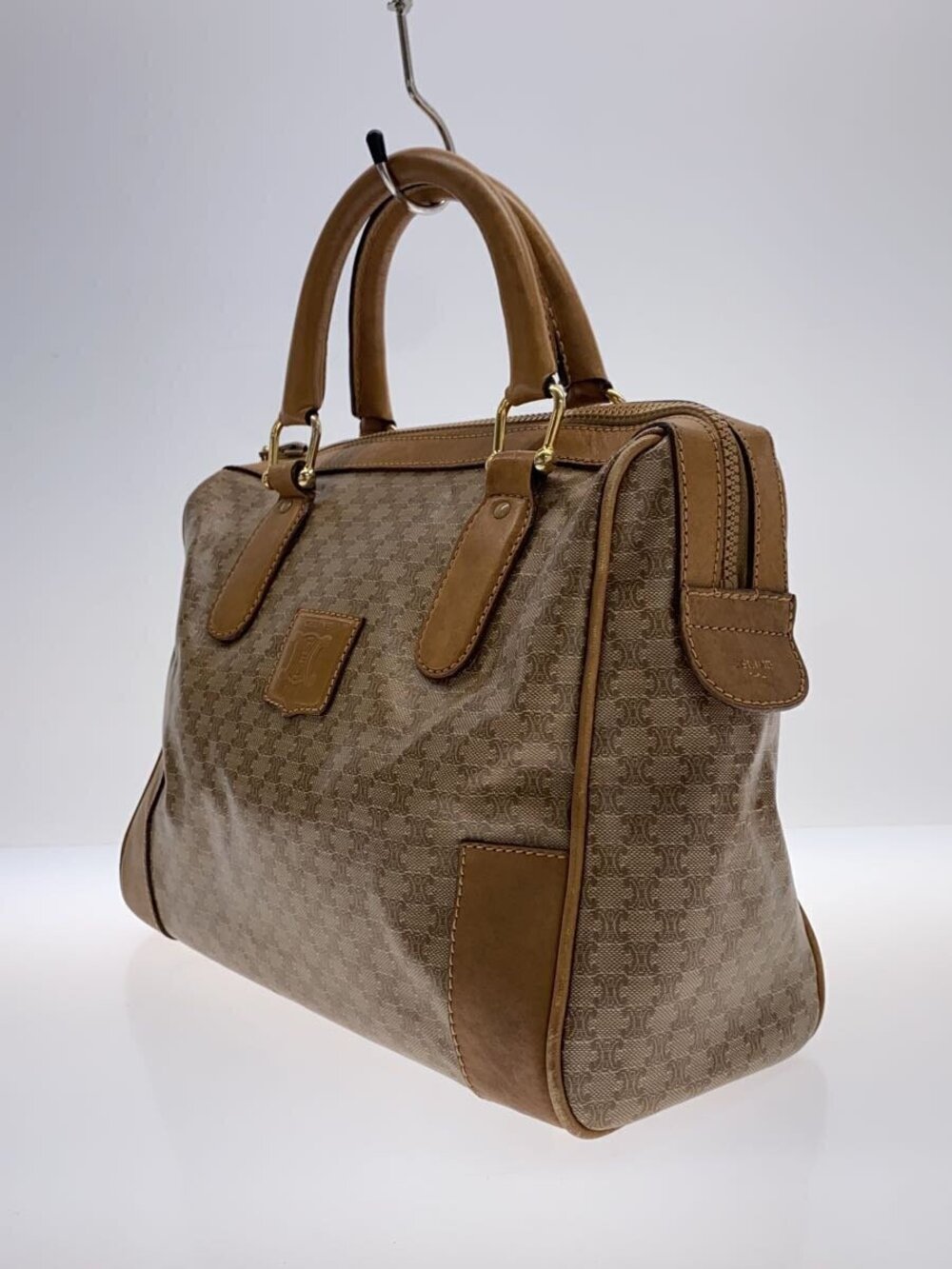 Celine Boston Beige Macadam Bag Tan